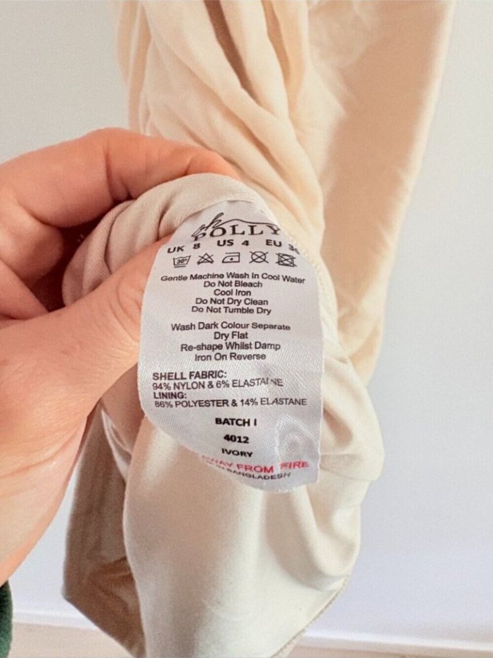 Oh Polly Mesh Not A Love Story Halter Ruched Mini Dress Cream Beige Size 4 - Picture 6 of 6